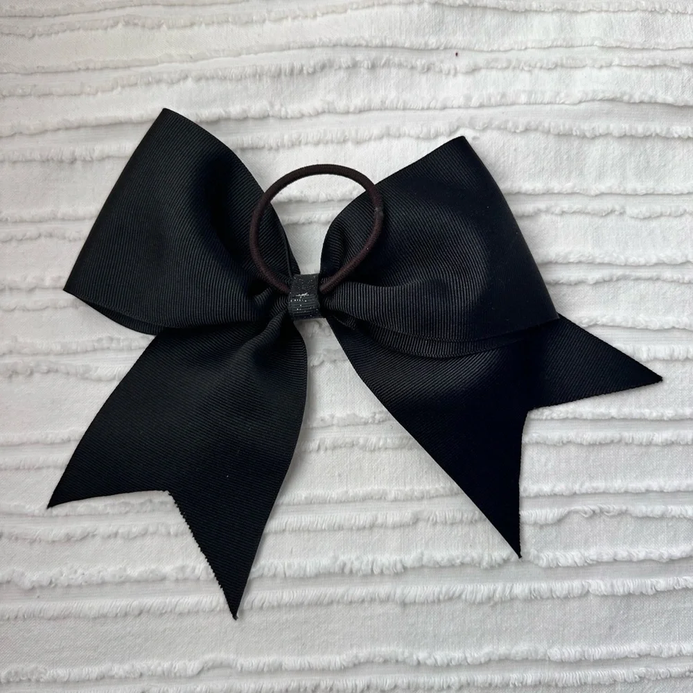 Black Cheer Hair Bow for Girls